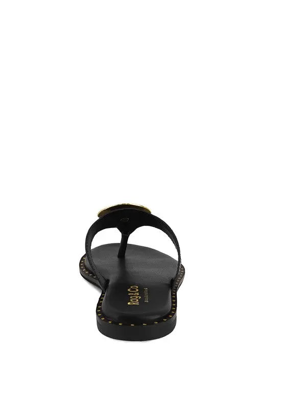 KATHLEEN Embellished Slip-On Thong Sandals Rag Company