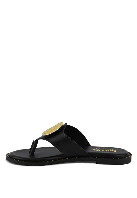 KATHLEEN Embellished Slip-On Thong Sandals Rag Company