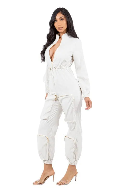 SEXY CARGO STYLE JUMPSUIT By Claude