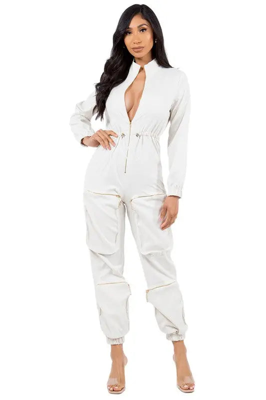 SEXY CARGO STYLE JUMPSUIT By Claude