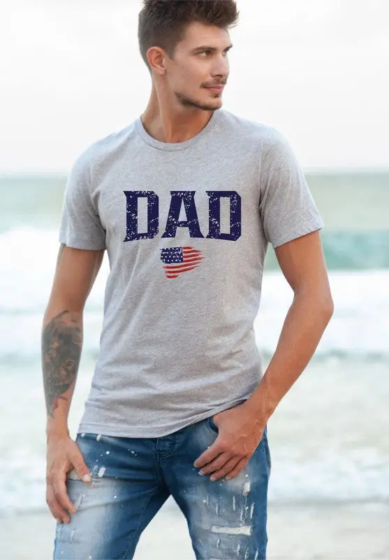 USA DAD Graphic Mens Tee Ocean and 7th
