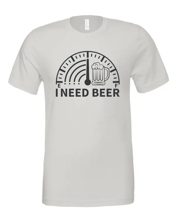 I Need Beer Crew Neck Graphic Tee Ocean and 7th