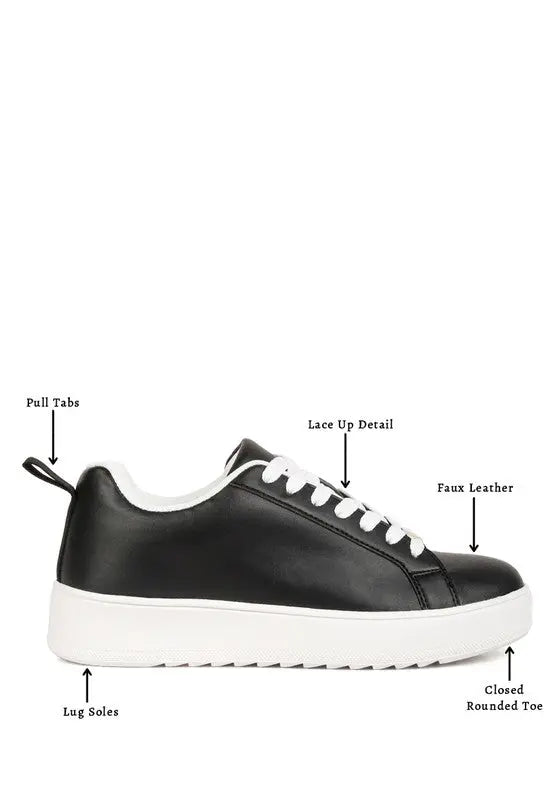 Rouxy Faux Leather Sneakers Rag Company