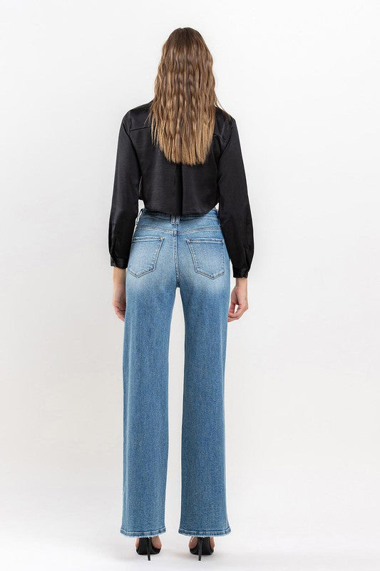 High Rise Wide Leg Jeans - Pure Serenity DBA