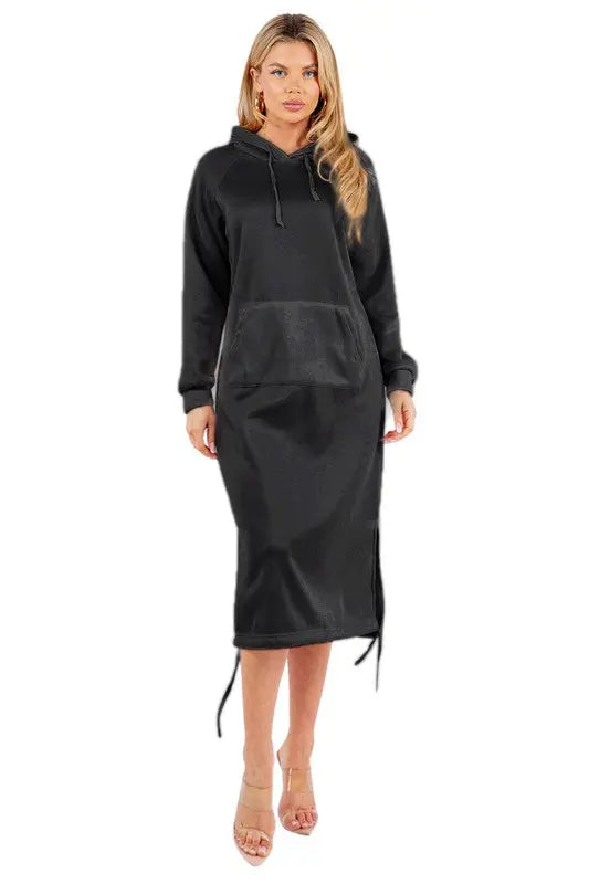 WOMEN FASHION LONG MAXI HOODIE DRESS By Claude