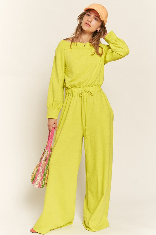 ONE SHOULDER TERRY JUMPSUIT - Pure Serenity DBA