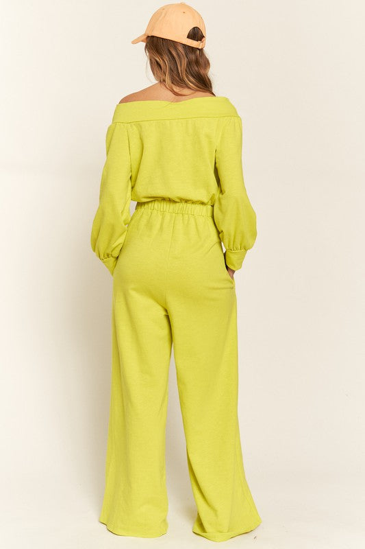 ONE SHOULDER TERRY JUMPSUIT - Pure Serenity DBA