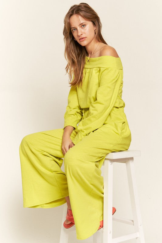 ONE SHOULDER TERRY JUMPSUIT - Pure Serenity DBA