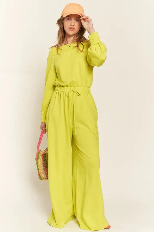 ONE SHOULDER TERRY JUMPSUIT Jade By Jane