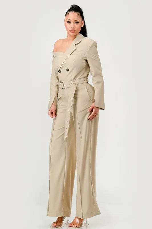 Savannah Elegance Trench Jumpsuit Athina