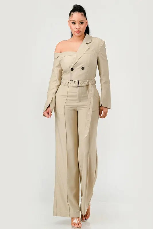 Savannah Elegance Trench Jumpsuit Athina