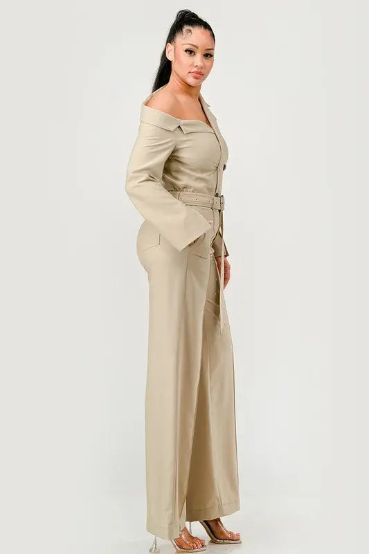 Savannah Elegance Trench Jumpsuit Athina