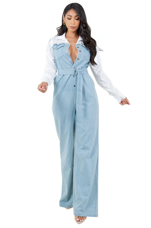 WOMEN FASHION DENIM JUMPSUIT - Pure Serenity DBA