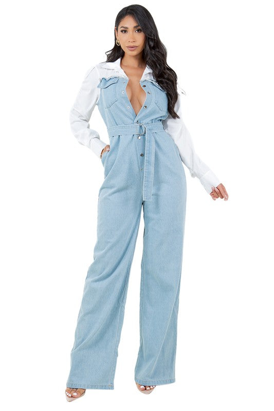 WOMEN FASHION DENIM JUMPSUIT - Pure Serenity DBA