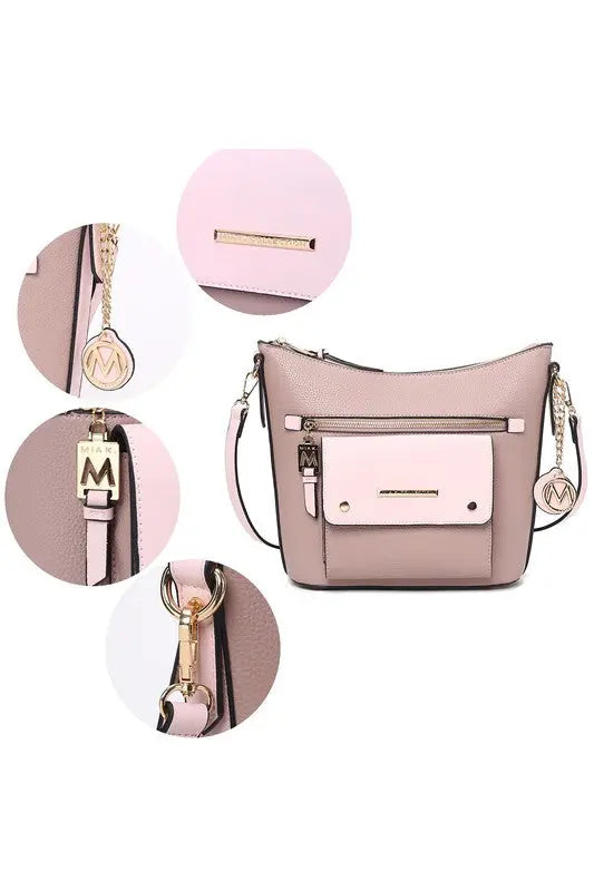 MKF Collection Bag Serenity Color Block Crossbody - Pure Serenity DBA