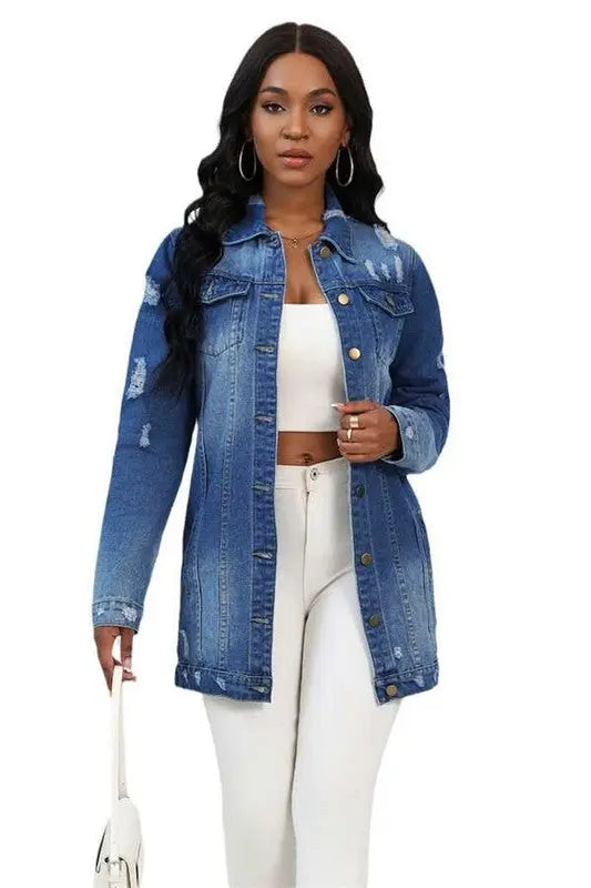 WOMEN FASHION DENIM JACKET By Claude