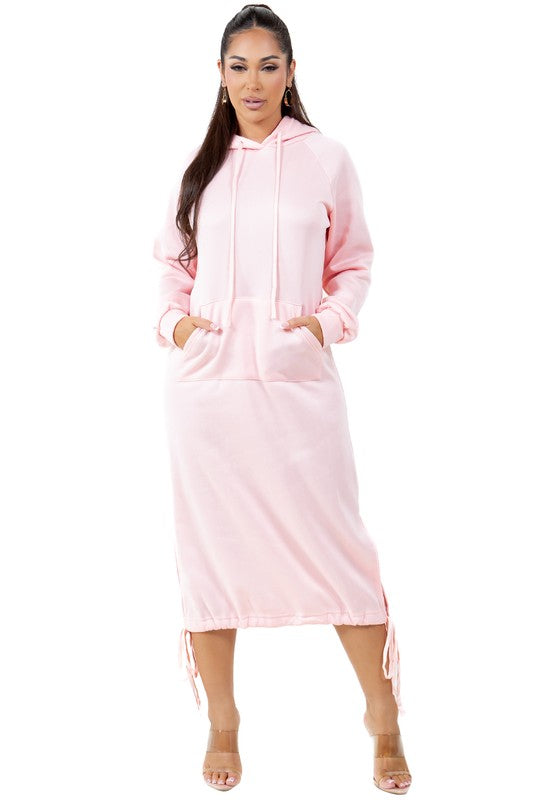 WOMEN FASHION LONG MAXI HOODIE DRESS - Pure Serenity DBA