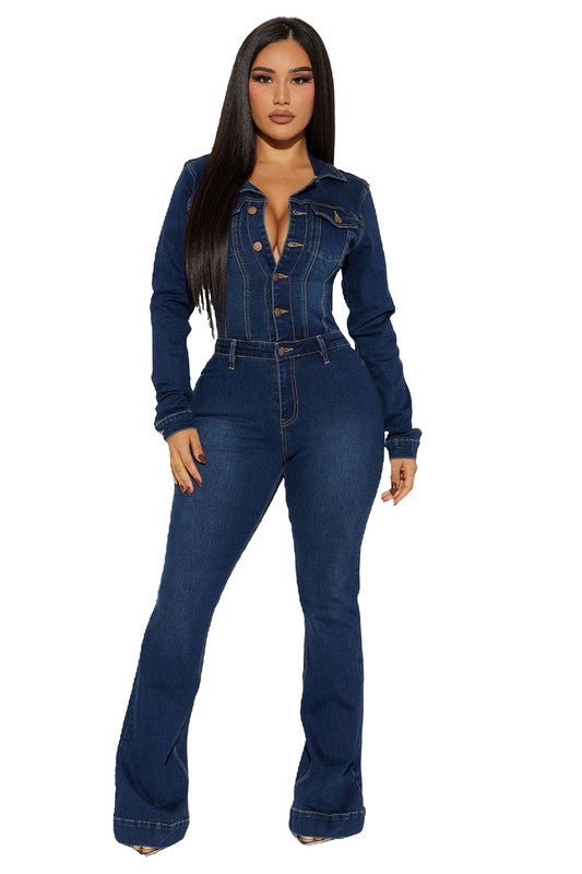 WOMEN DENIM SEXY JUMPSUIT - Pure Serenity DBA