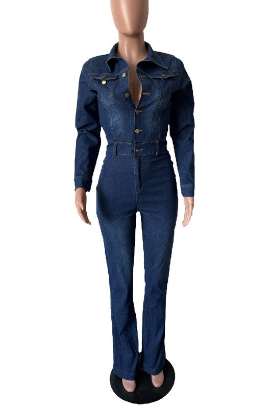 WOMEN DENIM SEXY JUMPSUIT - Pure Serenity DBA