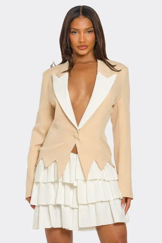 Two-Tone Blazer Dress Athina