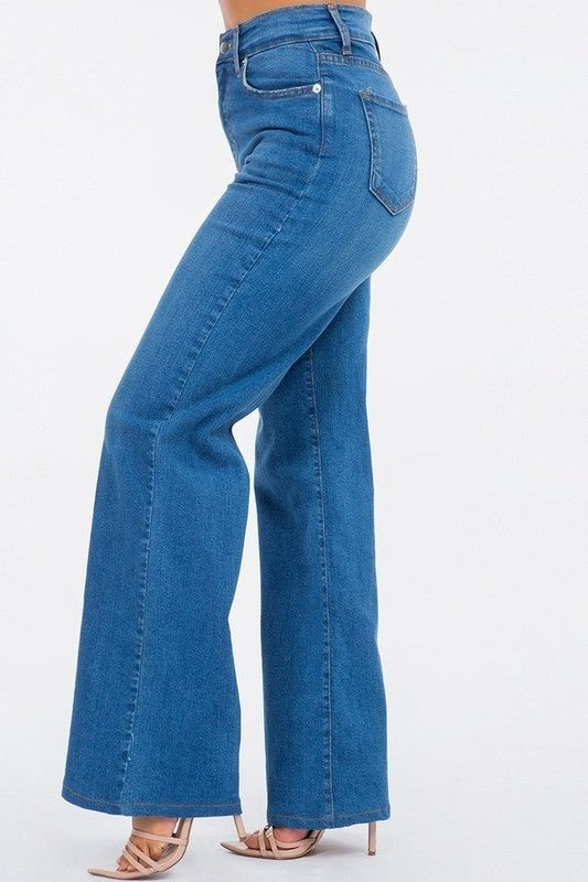 Wide Leg Jean in Medium Blue - Pure Serenity DBA