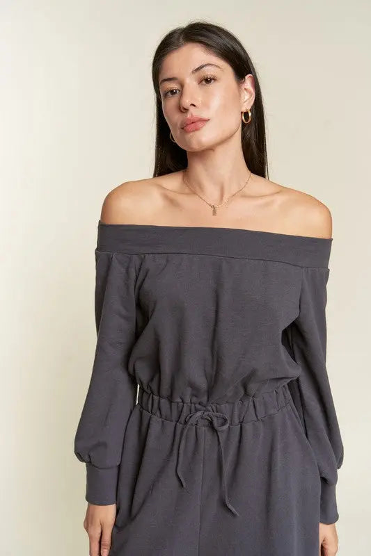 ONE SHOULDER TERRY JUMPSUIT Jade By Jane