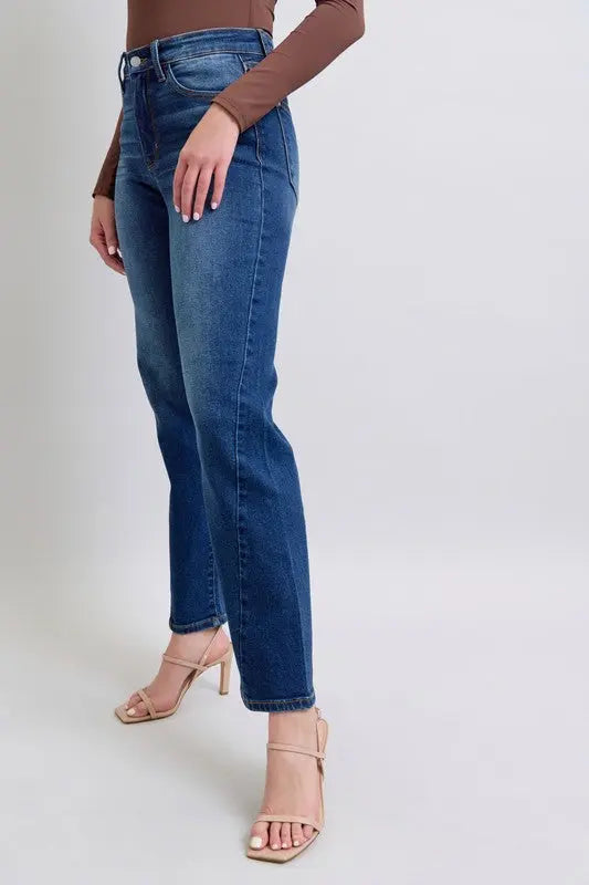 Judy Blue Full Size Side Seam Detail Straight Jeans with Pockets Trendsi