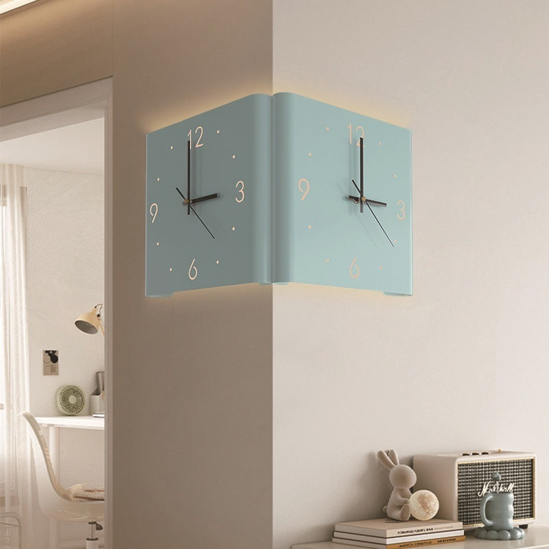 Living Room Stickers Wall Clocks Creative Angle Clock - Pure Serenity DBA