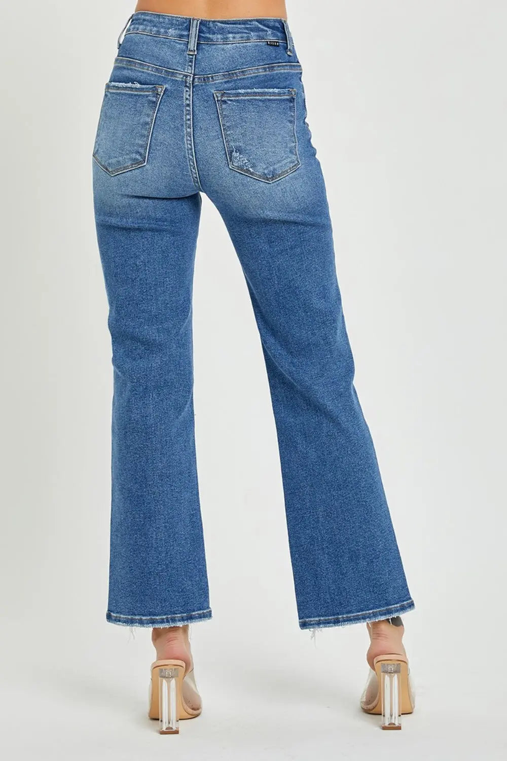 RISEN High Rise Straight Jeans Trendsi