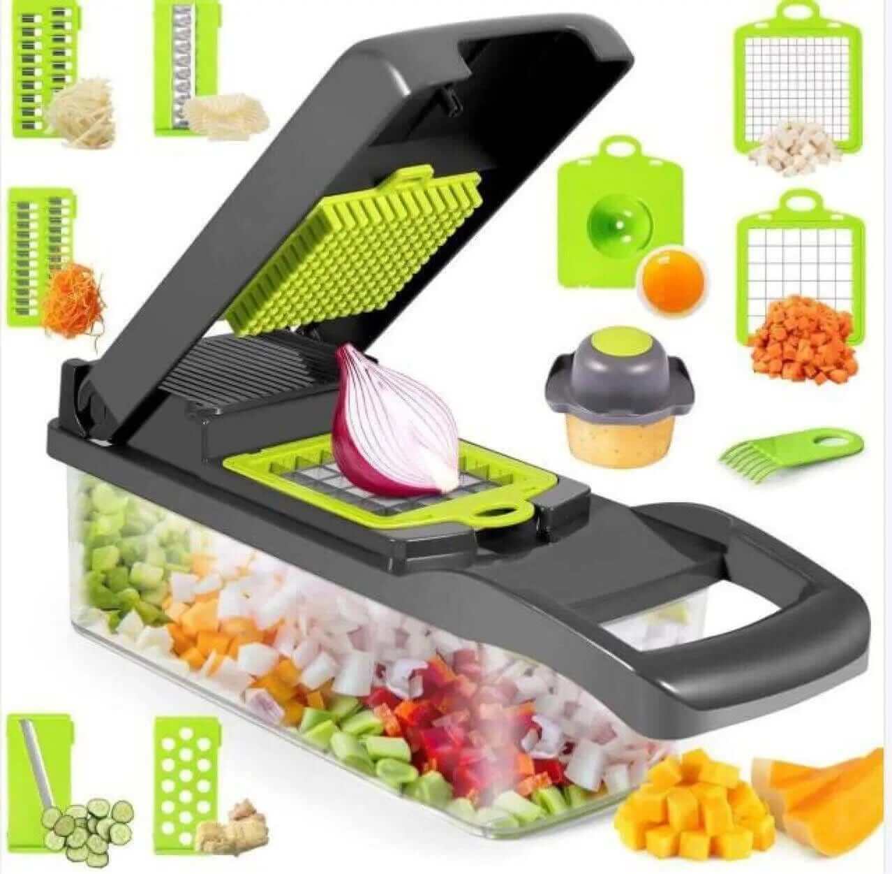 Box of Pandora Accessories 12 In 1 Manual Vegetable Chopper & Onion Cutter Kitchen Tool