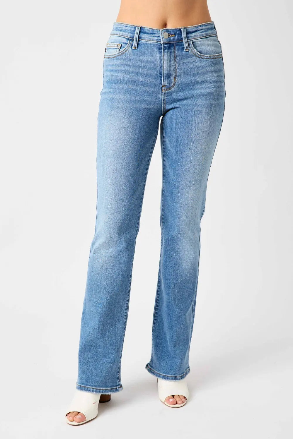 Judy Blue Full Size High Waist Straight Jeans Trendsi