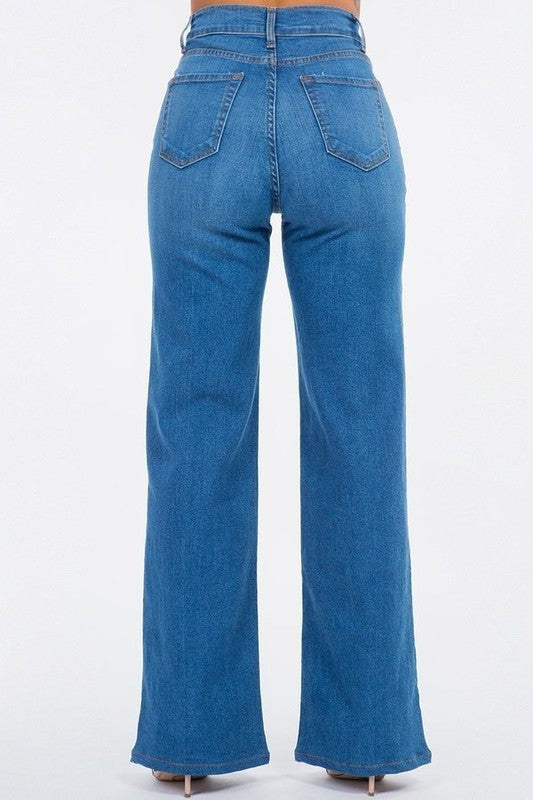 Wide Leg Jean in Medium Blue - Pure Serenity DBA