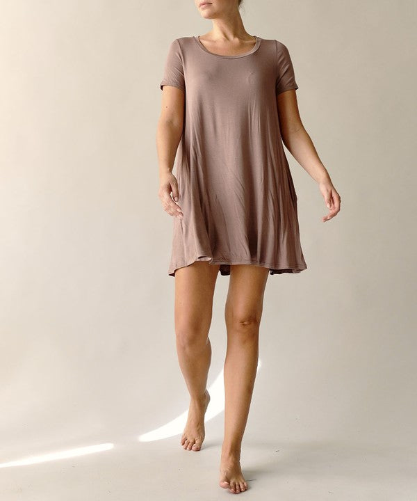 BAMBOO CLASSIC SHORT SLV DRESS - Pure Serenity DBA