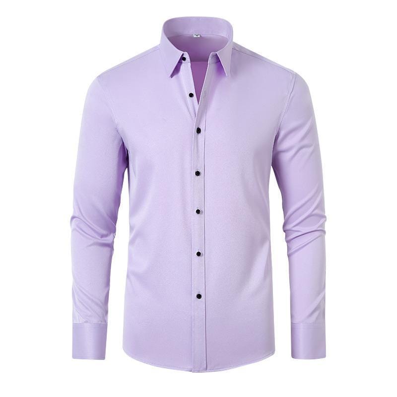 Hangzhou Qigang Trading Co Business Casual C3113 / 38XXXS Full Elastic Force Shirt Men's Non-ironing Anti-wrinkle Simple Business Thin Shirt Men