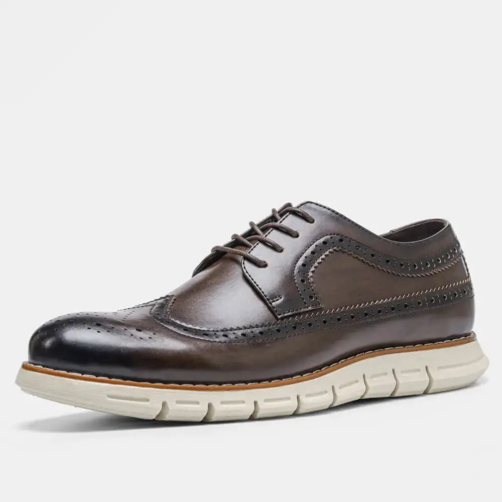 Heyang Industrial Co., Ltd Footwear Dark Brown / 7 Men's Business Casual Shoes Flying Knit