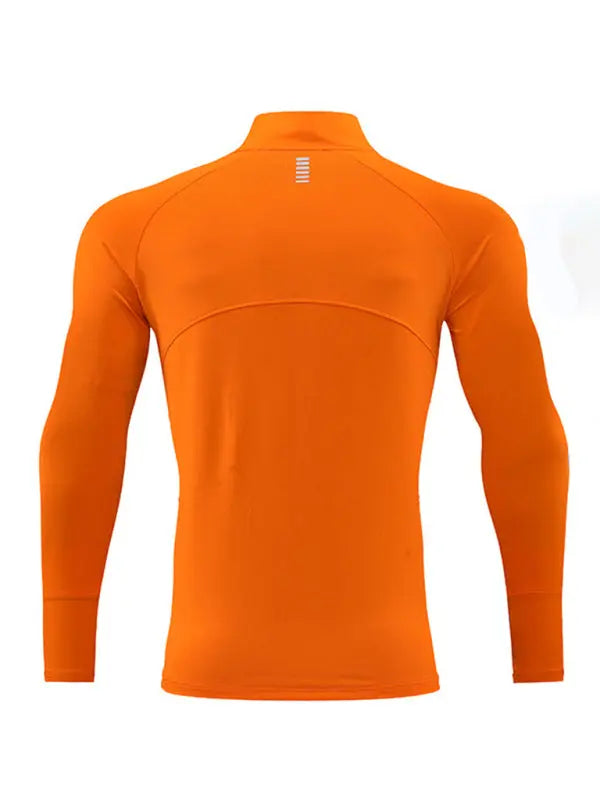 Men's long-sleeved quick-drying stand-up collar sports fitness top kakaclo
