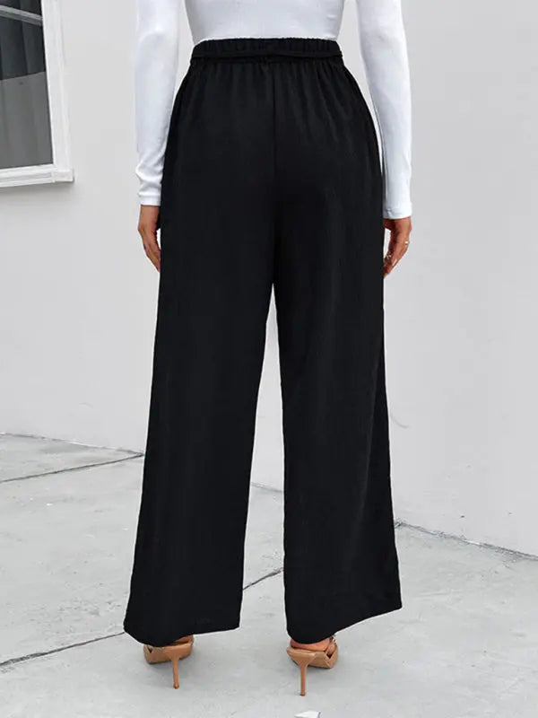 Women's elastic elastic loose wide leg long pants kakaclo