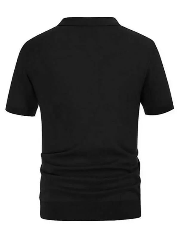 kakaclo Black / S Men's Striped Light Business Casual POLO Shirt