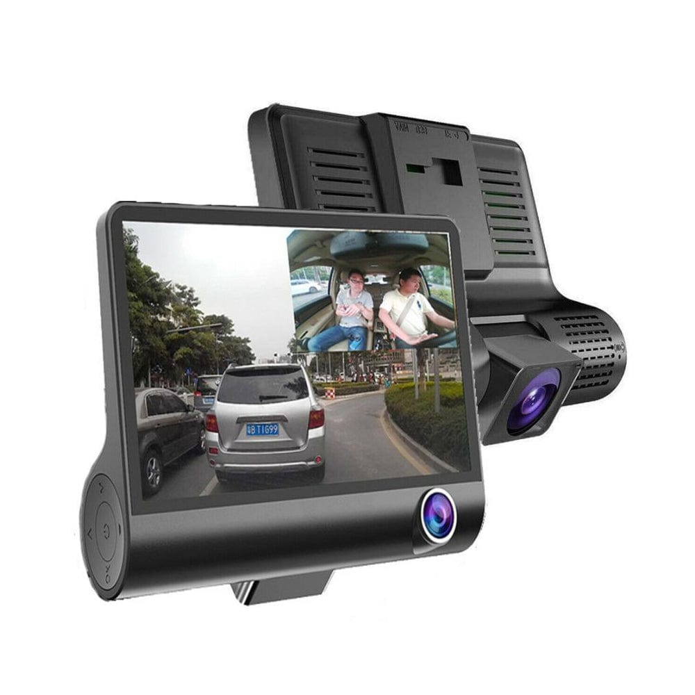 Pure Serenity DBA Car Accessories Full HD Front Rear & Interior Three Lens Car Dashboard Camera