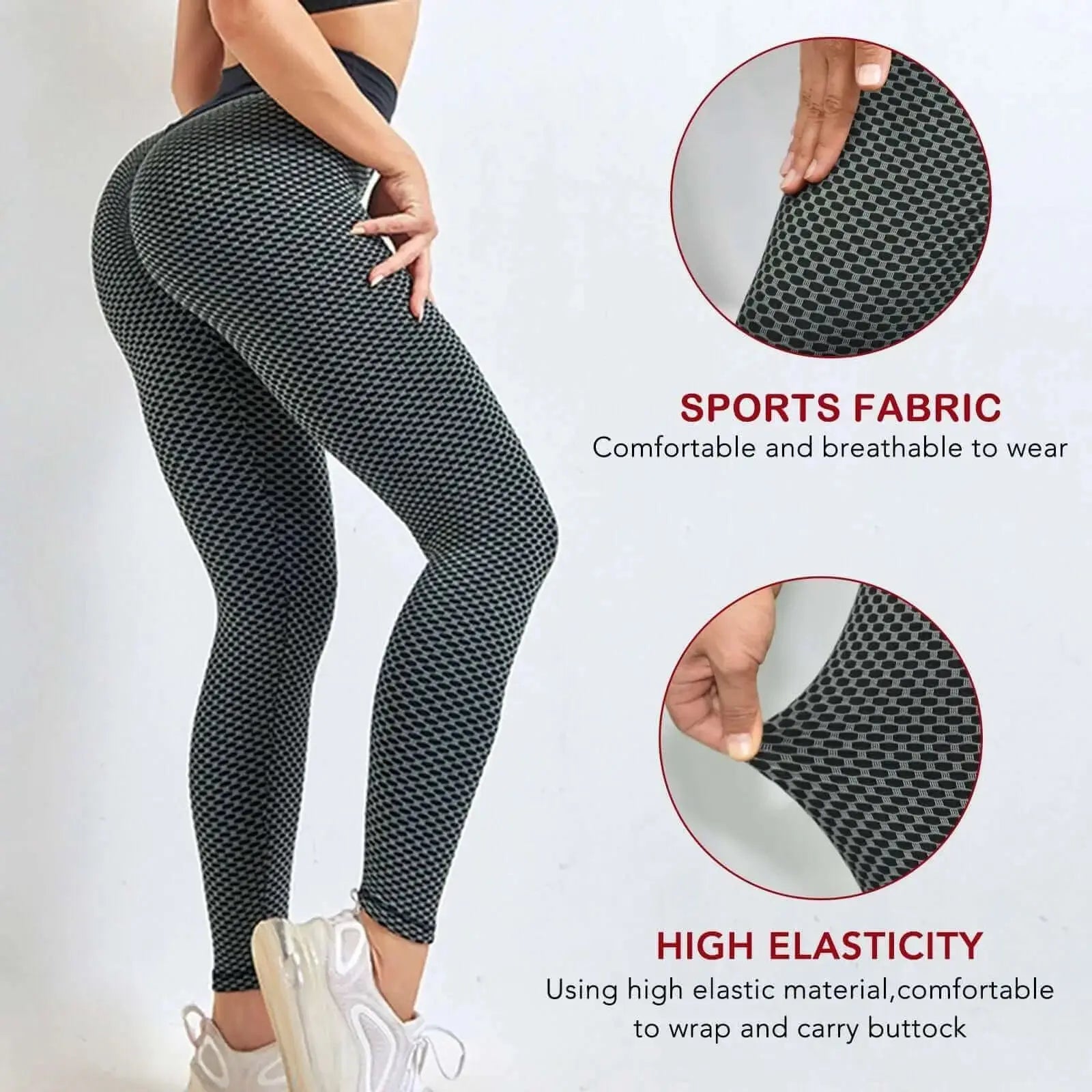 Rainbean Fitness Women's TIK Tok Fitness Leggings Women Butt Lifting Workout Tights