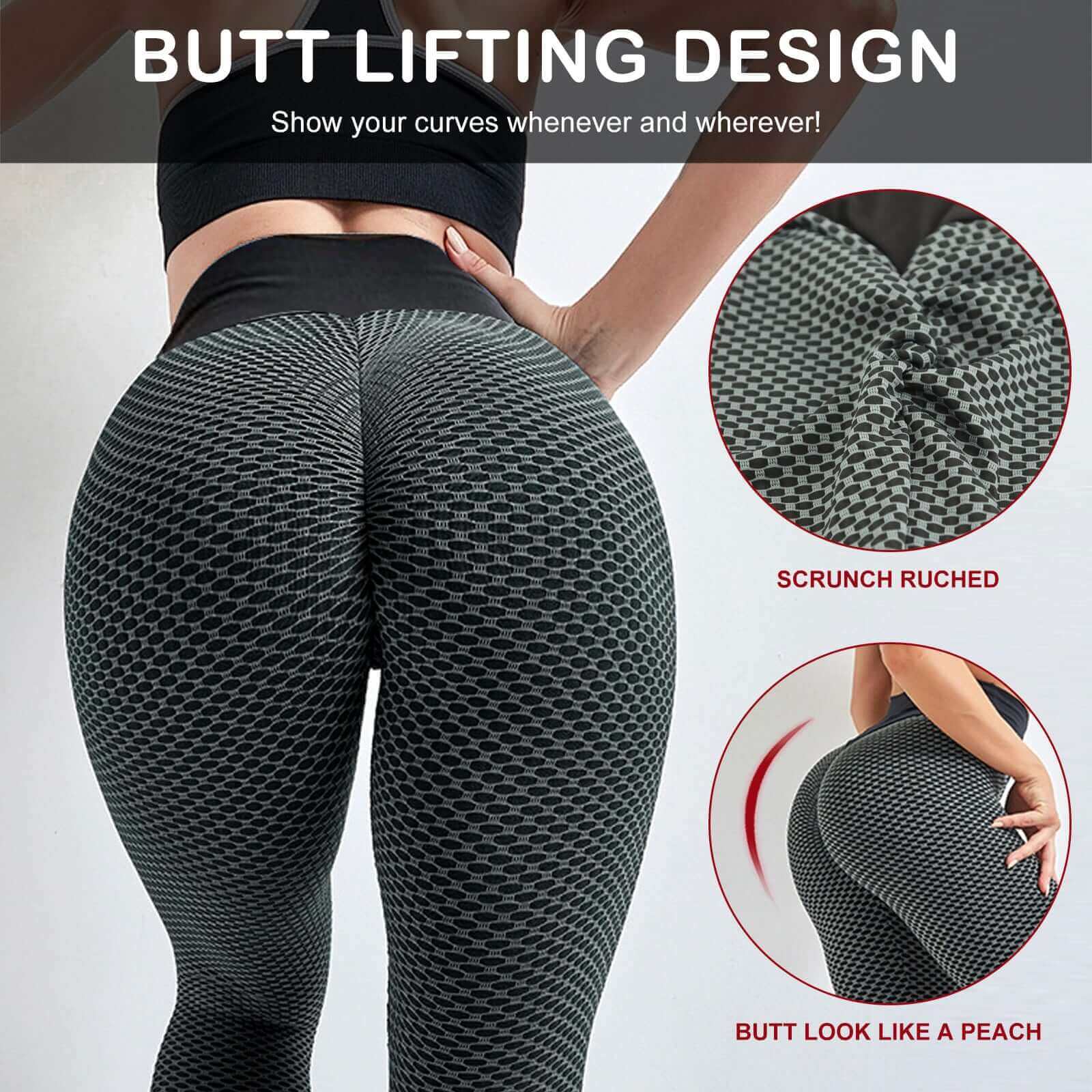 Rainbean Fitness Women's TIK Tok Fitness Leggings Women Butt Lifting Workout Tights