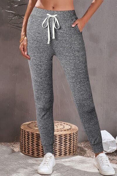 Trendsi Charcoal / S Drawstring Joggers with Pockets