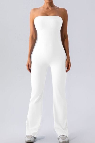 Trendsi Fitness White / S Sleeveless Straight Active Jumpsuit