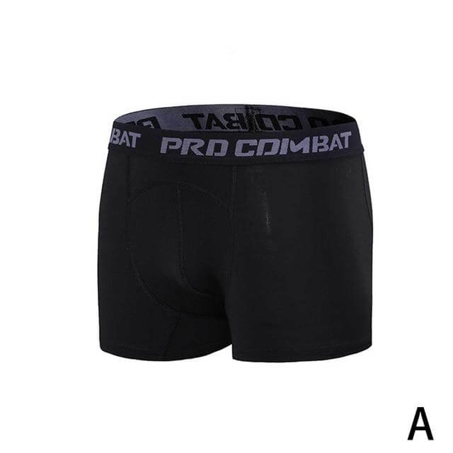 ZenDrop Fulfillment Black Boxer / L Men's Fitness Elastic Shorts