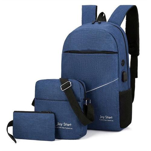 ZenDrop Fulfillment Blue / Set USB Charging Backpack