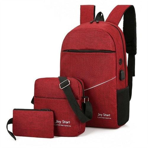 ZenDrop Fulfillment Red / Set USB Charging Backpack
