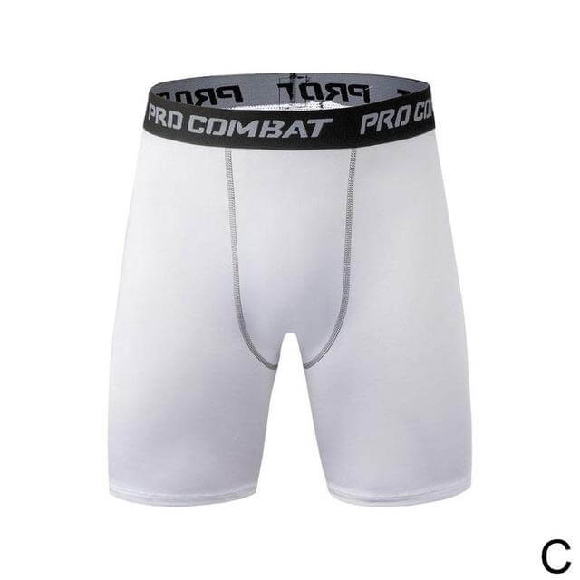 ZenDrop Fulfillment White Cycling / L Men's Fitness Elastic Shorts